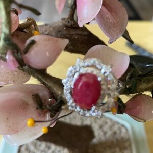 Vintage 925 Kashmir white sapphire ring